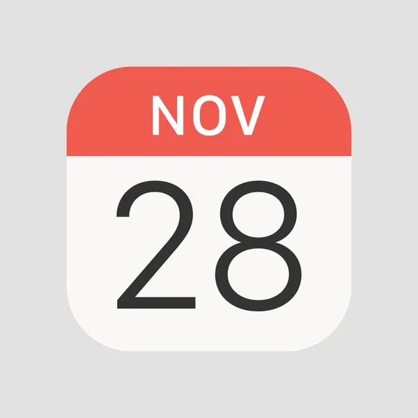 November Icon Isolated Background Calendar Symbol Modern Simple Vector Icon — Stock Vector