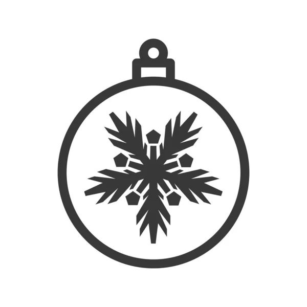 크리스마스 공에는 배경에 눈송이 모양의 아이콘 있습니다 크리스마스 디오르는 현대적 — 스톡 벡터