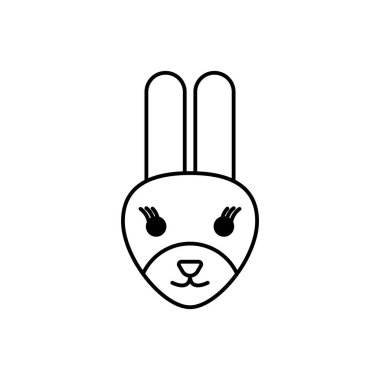 Beyaz arkaplanda izole edilmiş tavşan simgesi. Tavşan sembolü modern, basit, vektör, web sitesi tasarımı için simge, mobil uygulama, ui. Vektör İllüstrasyonu