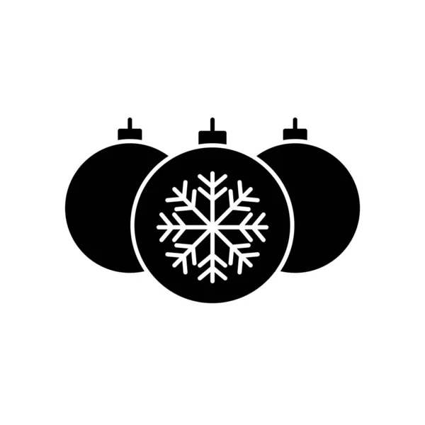 Weihnachtskugeln Ikone Isoliert Auf Weißem Hintergrund Weihnachtsdekoration Symbol Modern Einfach — Stockvektor