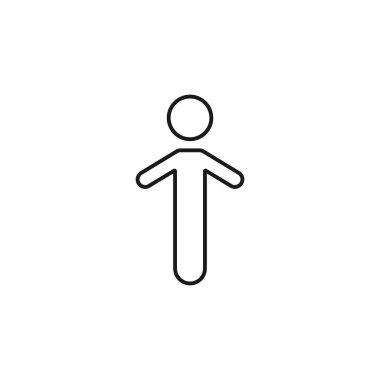 Erkekler odası simgesi beyaz arkaplanda izole edildi. WC sembolü modern, basit, vektör, web sitesi tasarımı için simge, mobil uygulama, ui. Vektör İllüstrasyonu