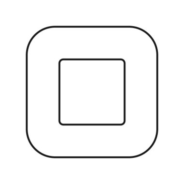 Beyaz arkaplan üzerindeki simgeyi durdur. Web sitesi tasarımı için modern, basit, vektör, simge, mobil uygulama, ui. Vektör İllüstrasyonu