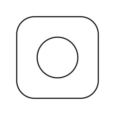 Kayıt simgesi beyaz arkaplanda izole edildi. Web sitesi tasarımı için modern, basit, vektör, simge, mobil uygulama, ui. Vektör İllüstrasyonu