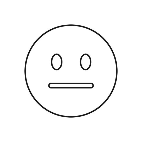 Poker Face Emoji Izolowane Białym Tle Neutralny Symbol Emotikonu Twarzy — Wektor stockowy