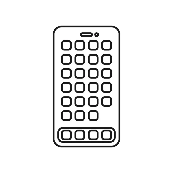 Smartphone Symbol Isoliert Auf Weißem Hintergrund Gadget Symbol Modern Einfach — Stockvektor