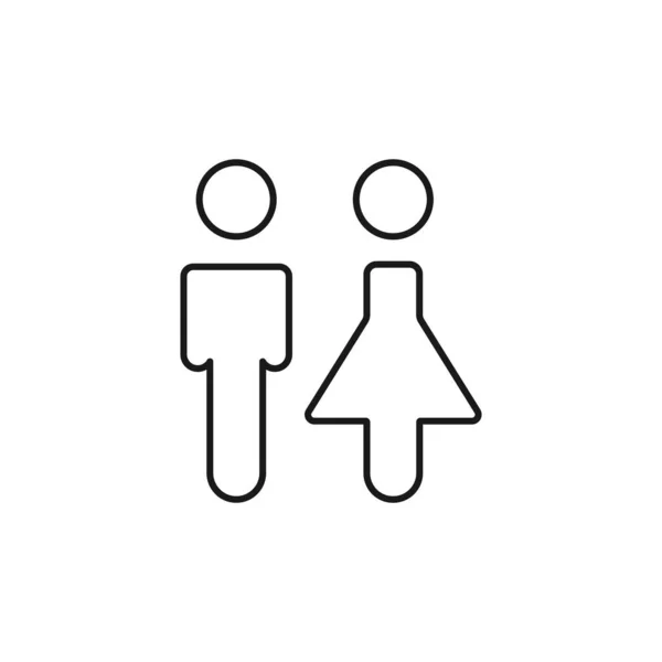 Toiletten Symbol Isoliert Auf Weißem Hintergrund Symbol Modern Einfach Vektor — Stockvektor