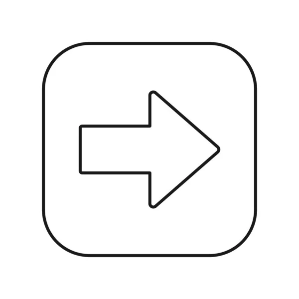 Δεξί Βέλος Απομονώθηκε Λευκό Φόντο Multimedia Σύμβολο Σύγχρονο Απλό Διάνυσμα — Διανυσματικό Αρχείο