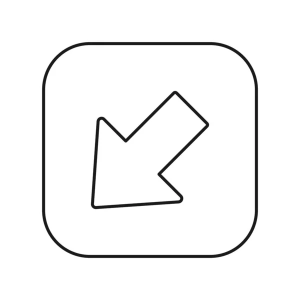 Внизу Левая Иконка Изолирована Белом Фоне Мультимедийный Символ Современный Простой — стоковый вектор