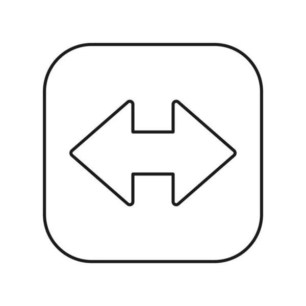 Αριστερό Δεξί Βέλος Εικονίδιο Που Απομονώνεται Λευκό Φόντο Multimedia Σύμβολο — Διανυσματικό Αρχείο