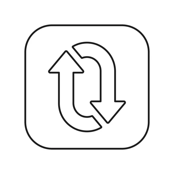 Ikona Směru Hodinových Ručiček Izolovaná Bílém Pozadí Multimediální Symbol Moderní — Stockový vektor