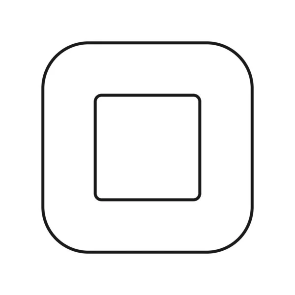 Zastavit Ikonu Izolovanou Bílém Pozadí Multimediální Symbol Moderní Jednoduchý Vektor — Stockový vektor