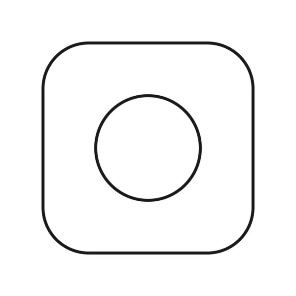 Ikona Záznamu Izolovaná Bílém Pozadí Multimediální Symbol Moderní Jednoduchý Vektor — Stockový vektor