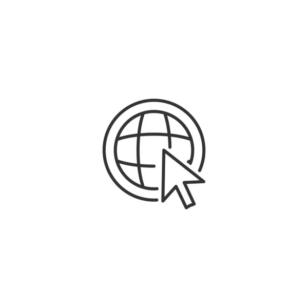 Web sitesi simgesi beyaz arkaplanda izole edildi. İnternet sitesi tasarımı için modern, basit, vektör, simge, mobil uygulama, ui. Vektör İllüstrasyonu