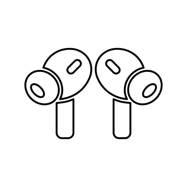 Kulaklık simgesi beyaz arkaplanda izole edilmiş. İnternet sitesi tasarımı için kablosuz sembol, modern, basit, vektör, simge, mobil uygulama, ui. Vektör İllüstrasyonu
