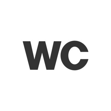 Beyaz arkaplanda WC simgesi izole edildi. Banyo sembolü modern, basit, vektör, web sitesi tasarımı için simge, mobil uygulama, ui. Vektör İllüstrasyonu