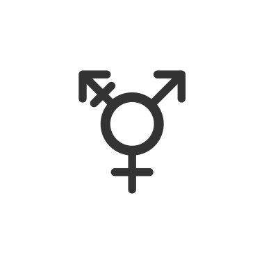 Transseksüel simgesi beyaz arkaplanda izole edildi. LGBTQ sembolü modern, basit, vektör, web sitesi tasarımı için simge, mobil uygulama, ui. Vektör İllüstrasyonu