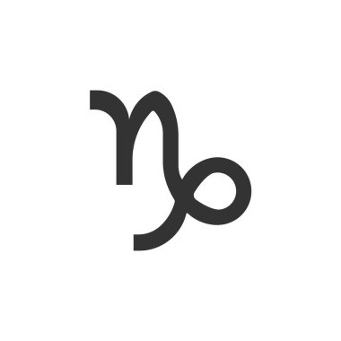 Capricorn zodiac sign icon isolated on white background. Astrology symbol modern, simple, vector, icon for website design, mobile app, ui. Vector Illustration