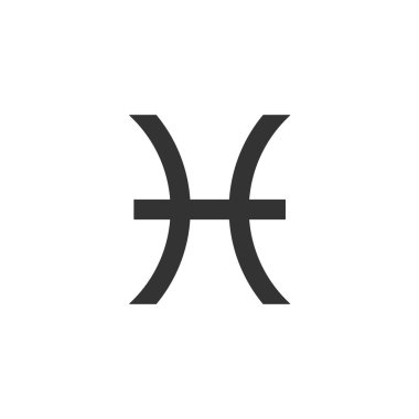 Pisces zodiac sign icon isolated on white background. Astrology symbol modern, simple, vector, icon for website design, mobile app, ui. Vector Illustration