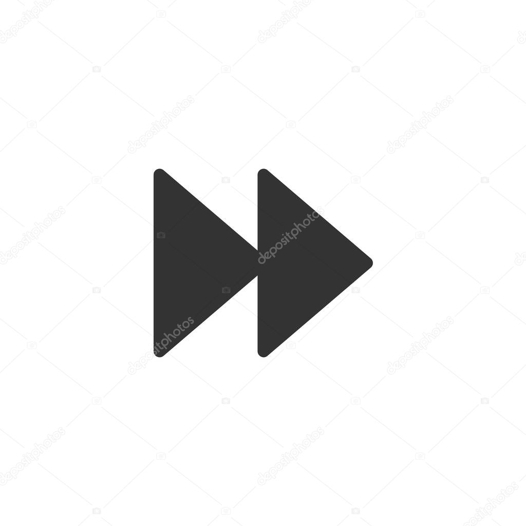Fast forward icon isolated on white background. Multimedia symbol modern, simple, vector, icon for website design, mobile app, ui. Vector Illustration