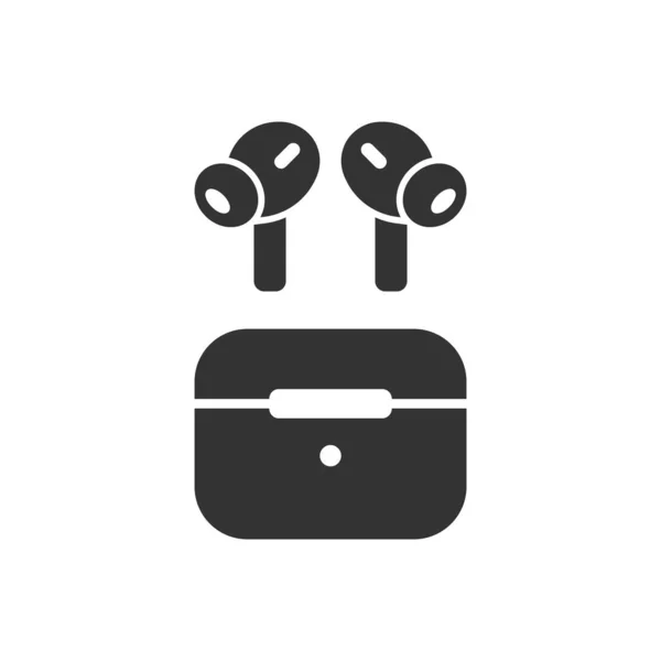 Ακουστικά Εικονίδιο Απομονώνονται Λευκό Φόντο Ασύρματο Σύμβολο Μοντέρνο Απλό Διάνυσμα — Διανυσματικό Αρχείο