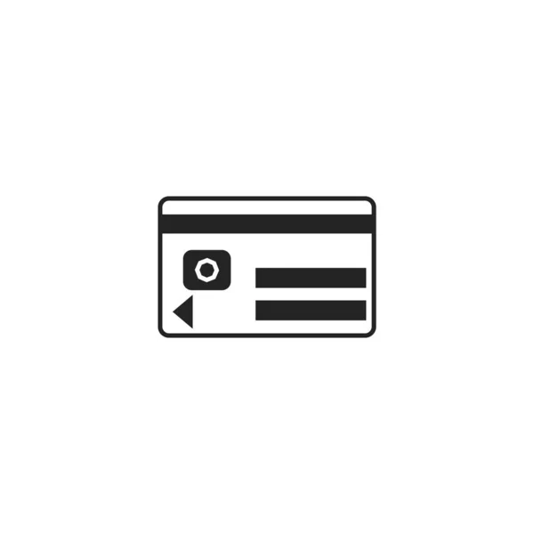 Kreditkortsikonen Isolerad Vit Bakgrund Betalningssymbol Modern Enkel Vektor Ikon För — Stock vektor
