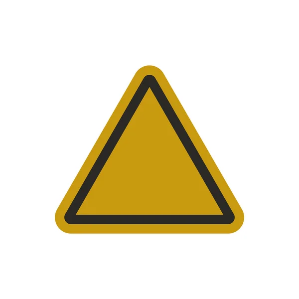 Signo Precaución Amarillo Aislado Sobre Fondo Blanco Símbolo Advertencia Moderno — Vector de stock