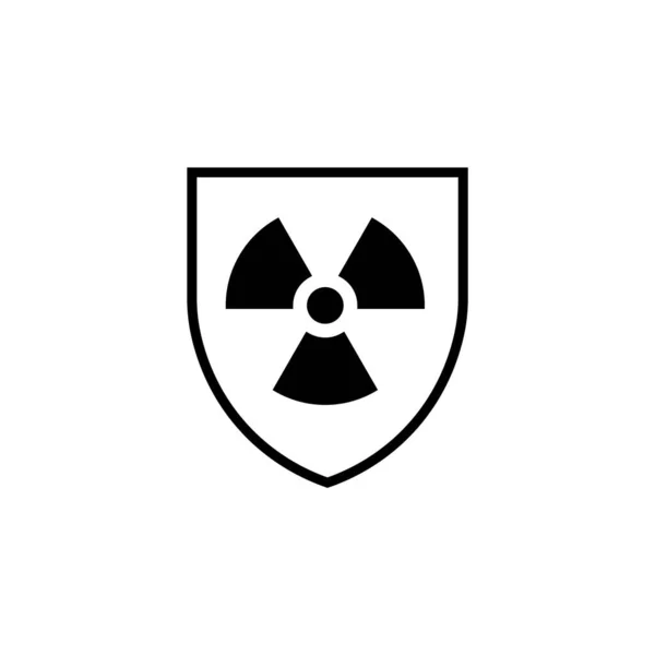 Protezione Contro Radiazioni Ionizzanti Segno Icona Isolato Sfondo Bianco Simbolo — Vettoriale Stock