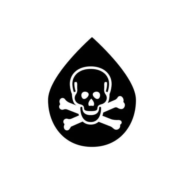 Giftiges Zeichen Auf Weißem Hintergrund Isoliert Grafisches Symbol Modern Einfach — Stockvektor