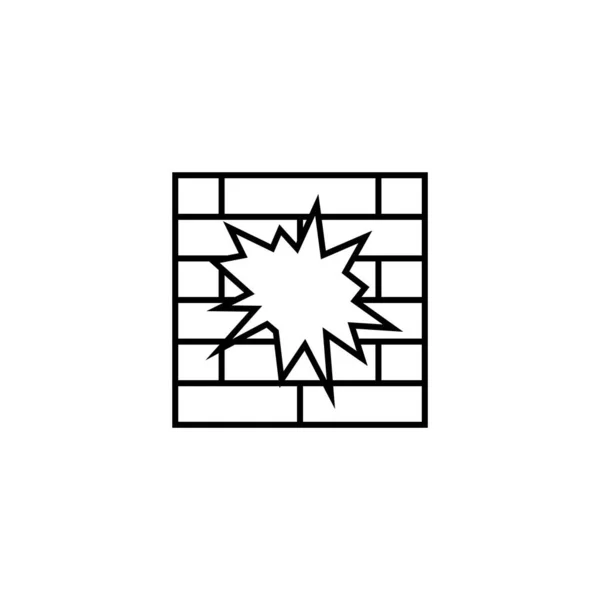 Díra Palubní Značce Ikona Izolované Bílém Pozadí Grafický Symbol Moderní — Stockový vektor