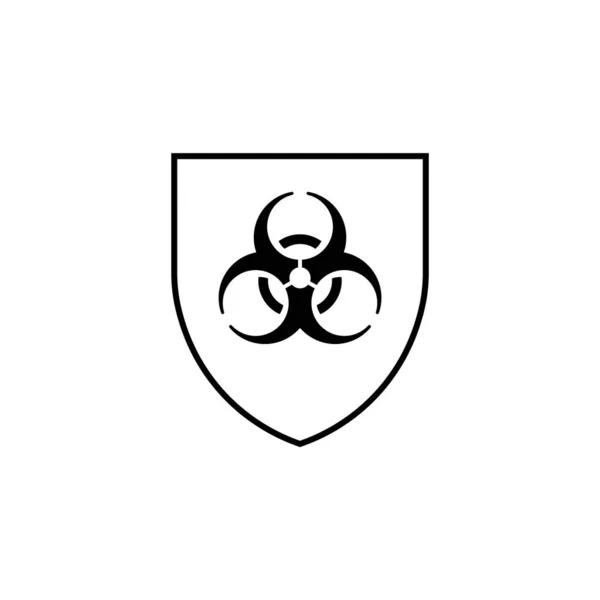 Protezione Contro Pericoli Microrganismi Segno Icona Isolata Sfondo Bianco Simbolo — Vettoriale Stock