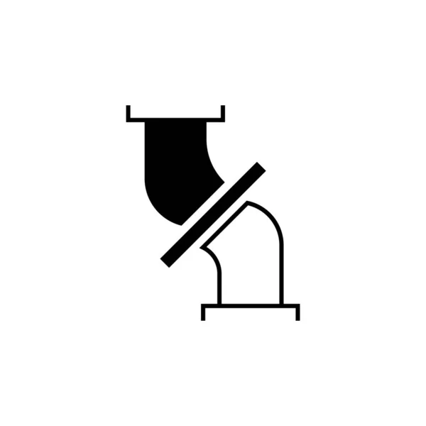 Труба Блокируется Значок Изолирован Белом Фоне Графический Символ Современный Простой — стоковый вектор