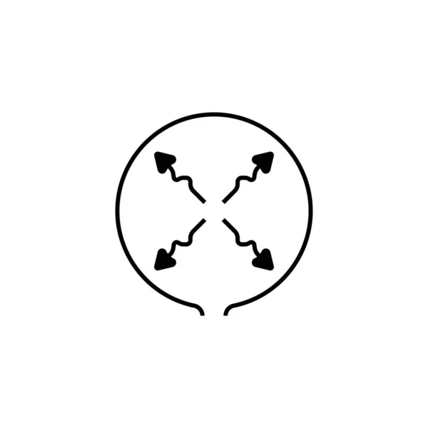 Radiofrekvensskylt Ikon Isolerad Vit Bakgrund Grafisk Symbol Modern Enkel Vektor — Stock vektor