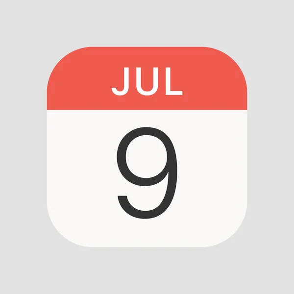 Ιουλίου Εικονίδιο Απομονώνεται Στο Παρασκήνιο Ημερολόγιο Σύμβολο Σύγχρονο Απλό Διάνυσμα — Διανυσματικό Αρχείο