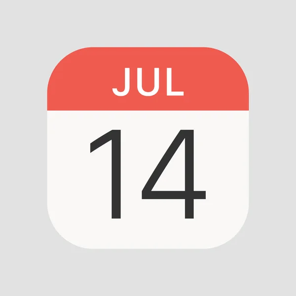 Juli Symbol Isoliert Auf Dem Hintergrund Kalendersymbol Modern Einfach Vektor — Stockvektor