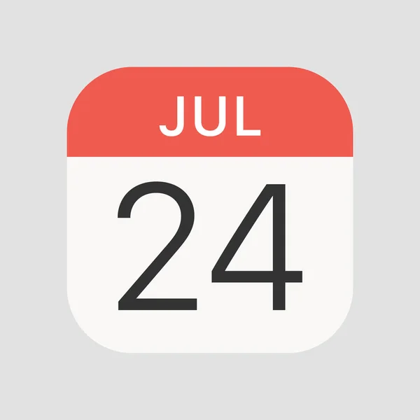 Εικονίδιο Ιουλίου Απομονώνεται Στο Παρασκήνιο Ημερολόγιο Σύμβολο Σύγχρονο Απλό Διάνυσμα — Διανυσματικό Αρχείο