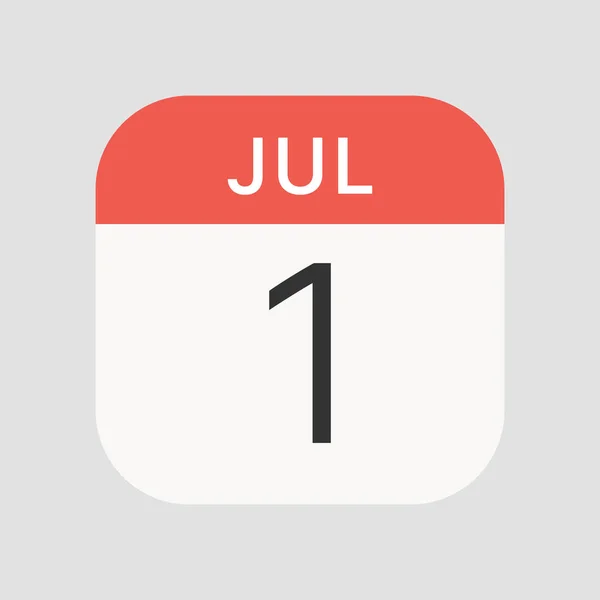 Ιουλίου Εικονίδιο Που Απομονώνεται Στο Παρασκήνιο Ημερολόγιο Σύμβολο Σύγχρονο Απλό — Διανυσματικό Αρχείο