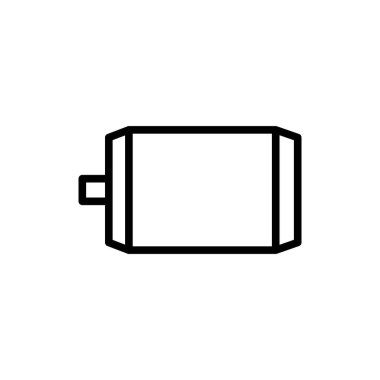 Elektrik motor işareti simgesi beyaz arkaplanda izole edildi. Grafik sembolü modern, basit, vektör, web sitesi tasarımı için simge, mobil uygulama, ui. Vektör İllüstrasyonu