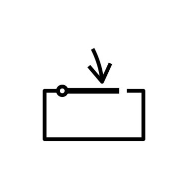 Beyaz arkaplanda izole edilmiş konteyner simgesini kapat. Grafik sembolü modern, basit, vektör, web sitesi tasarımı için simge, mobil uygulama, ui. Vektör İllüstrasyonu