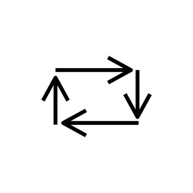 Beyaz arkaplanda otomatik döngü simgesi izole edildi. Grafik sembolü modern, basit, vektör, web sitesi tasarımı için simge, mobil uygulama, ui. Vektör İllüstrasyonu