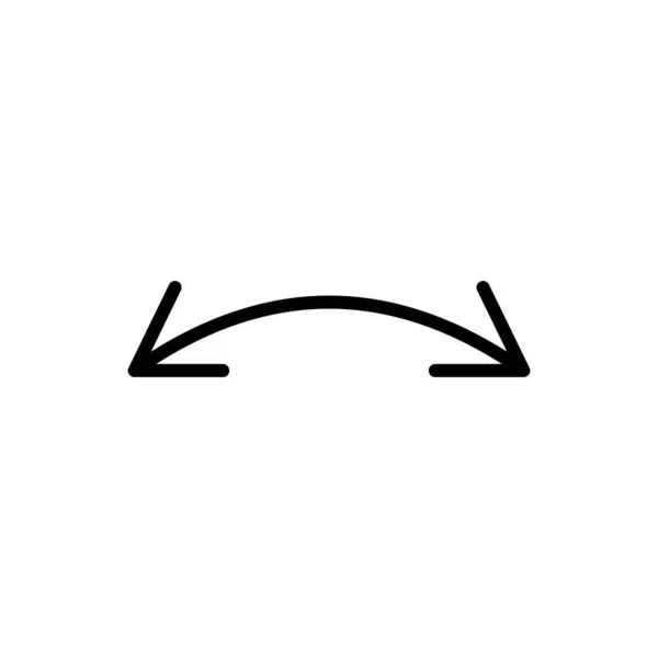 Вращение Двух Направлениях Знак Значок Изолирован Белом Фоне Графический Символ — стоковый вектор