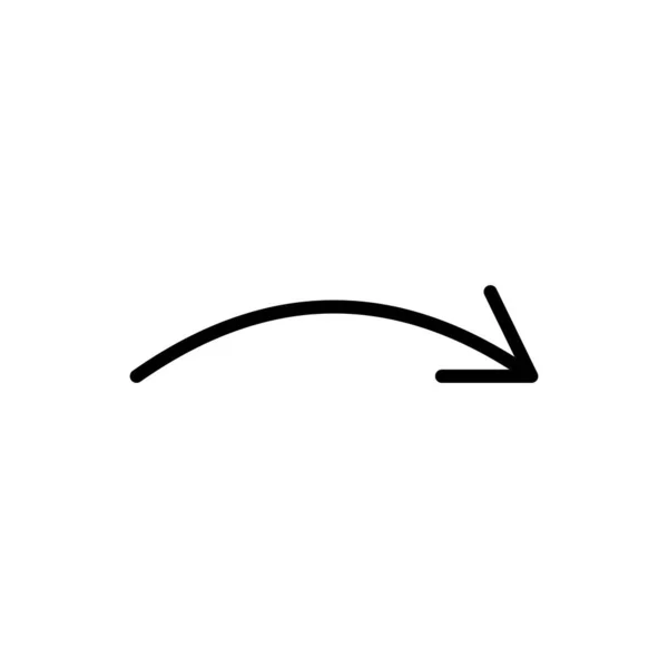 Direzione Rotazione Continua Segno Icona Isolata Sfondo Bianco Simbolo Grafico — Vettoriale Stock
