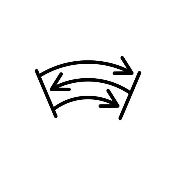 Oscillerande Roterande Rörelse Tecken Ikon Isolerad Vit Bakgrund Grafisk Symbol — Stock vektor