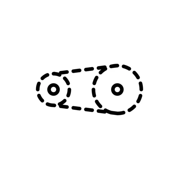 Εικόνα Πινακίδας Κίνησης Αλυσίδας Που Απομονώνεται Λευκό Φόντο Γραφικό Σύμβολο — Διανυσματικό Αρχείο