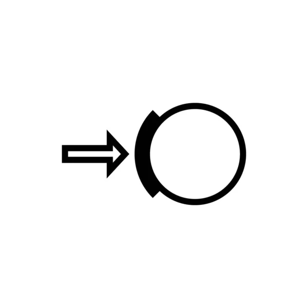 Bromsa Skylt Ikon Isolerad Vit Bakgrund Grafisk Symbol Modern Enkel — Stock vektor