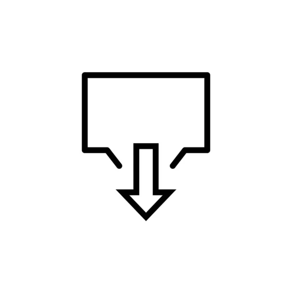 Dränering Tömning Skylt Ikon Isolerad Vit Bakgrund Grafisk Symbol Modern — Stock vektor
