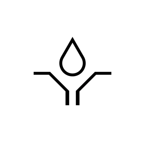 Icona Segno Lubrificazione Isolata Sfondo Bianco Simbolo Grafico Moderno Semplice — Vettoriale Stock