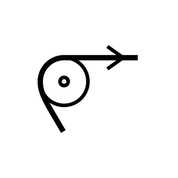 Значок Дорожного Знака Изолирован Белом Фоне Графический Символ Современный Простой — стоковый вектор