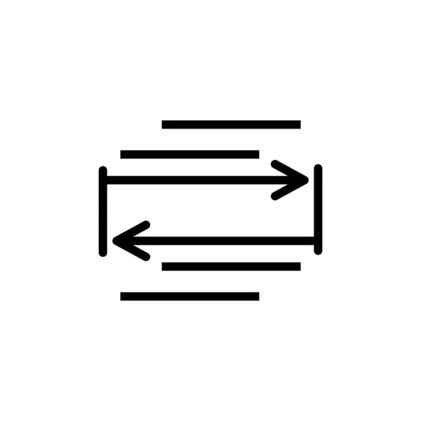 Ändern Sie Die Richtung Des Durchgehenden Materialzeichensymbols Isoliert Auf Weißem — Stockvektor