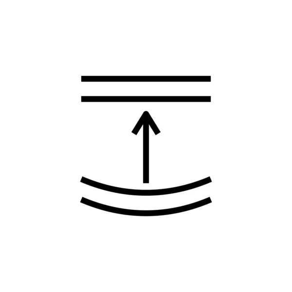 Stoffschleife Fortschrittliches Zeichen Symbol Der Mitte Isoliert Auf Weißem Hintergrund — Stockvektor