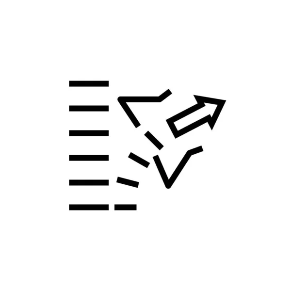 Sugborttagning Trimmade Kanter Tecken Ikon Isolerad Vit Bakgrund Grafisk Symbol — Stock vektor
